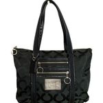 Coach  Poppy Black Special Edition Signature Canvas Tote Photo 0