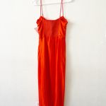 ASTR  Mariela‎ Satin Midi Dress Tangerine Orange Dress Size Medium NWT Photo 2