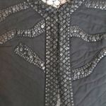 Malvin Women Of Hamburg Black Sequin beaded detail cotton Quilted Jacket… Size 8 Photo 9