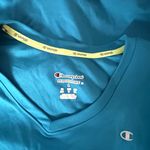 Champion Performance Blue Teal Vneck Workout Athletic Shirt Photo 6