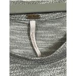 Free People Top Womens Medium Grey Puff Shirred 3/4 Sleeve Pullover Photo 1