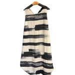 Under Skies  Women‎ Small Black White Stripe Halter Micro Dress Photo 1