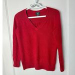 Talbots  Sweater Women's Small Red V-neck Cashmere Petite Classic Relaxed Photo 0