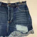 Hollister  Curvy Ultra High Rise Mom Jean Shorts Womens 27 Blue Denim Button Fly Photo 5