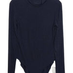 Mango Pop Black Long Sleeve Turtleneck Bodysuit NWT Size Large Black Bodysuit Photo 0