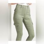 Spanx  Stretch Twill High Rise Cargo Skinny Ankle Pants In Soft Sage Green C30 Photo 3