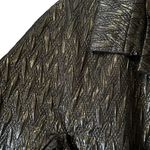Timeless Naeem‎ Khan Metallic Jacket Crinkle Shiny NWT XS Black Silver NK4249 Photo 2
