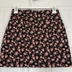 Forever 21 black floral denim skirt Photo 2