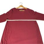 J.Jill  Wearever Collection Knit Dress Burgundy XL Long Sleeve Ribbed Stretch Photo 6