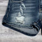 Kancan Distressed Denim 2" Short Women 4 Mid Rise Ripped Dark Wash Boho Festival Blue Size 26 Photo 1