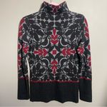Krimson Klover Zip Turtleneck Sweater 100% Wool Red Photo 1