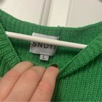 SNDYS Revolve Kelly Green Knit Maple Sweater LARGE Photo 4