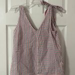 Vineyard Vines Women's S Patriotic Red White Blue Stripe Bow Tank Cotton Photo 1