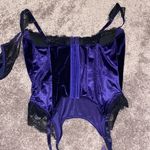 Frederick's of Hollywood  Purple Two Piece Georgine Velvet Lingerie Set SIZE L Photo 6