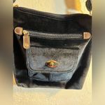 Crossbody NWOT, faux velvet black bag,
Adjust. strap, zip top, side zip pocket Photo 2