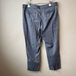 LL Bean Khaki Pants Women's Size 14 Petite Classic Fit Blue Flat Front Loose Gray Photo 5