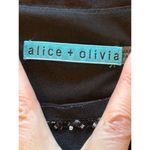 Alice + Olivia  Black Beaded‎ Jeweled Scoop Neck Short Sleeve Mini Dress Size S Photo 9