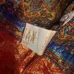 Parisian Made in Italy Metallic Scarf Boho Silver Photo 4