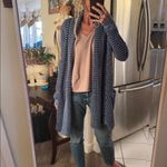 Rip Curl  Navy and Light Gray Knit cardigan open Sweater Xl Photo 2