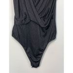 SheIn  Women's Glitter Tank Crisscross Swoop Bodysuit Black Large NWOT Photo 1