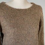 H&M DIVIDED | Tan Metallic Sparkle Knit Sweater Sz 8 Photo 1