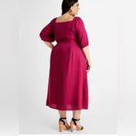 Ashley Stewart  Button Down Dress Size 22 Raspberry Photo 1