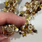 Neutral Brown Beaded Magnetic Closure Bracelet Photo 5
