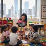 London Times  Sheath Dress 12 Vibrant Stripes Geometric Bold Career Modern Chic Photo 7