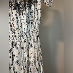 Poupette St Barth Off Shoulder Printed Flowy Beachy Romper Lightweight Sz S White Photo 3