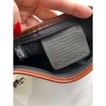 Brighton  2-Tone Croc Bucket Crossbody Bag Soft Leather Zipper Pockets 8.5" x 7" Photo 2