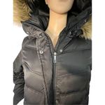 Kenneth Cole Reaction Long Winter Coat With Faux Fur Trimmed Hood Black Size XL Photo 1