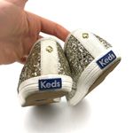 Keds x KATE SPADE Platinum Glitter Lace Up Sneaker Gold Silver 8.5 Photo 9