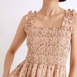 Madewell Lucie smocked tank linen-blend mini dress Photo 2