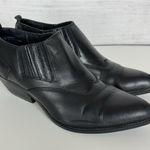Zodiac Vtg Dazey Black Ankle Boots Pointed Toe Women's Sz 7.5 M Western Boho Photo 0