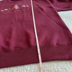 Jerzees ✨ Maroon Estes Park Colorado Floral Embroidered Crewneck Sweatshirt Large Photo 9