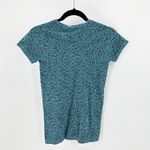 Athleta Momentum Allure Animal Print T-Shirt teal black active wear size S Photo 1