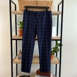 Banana Republic NWT Avery Mid-Rise Jacquard Trim Navy Dress Pant Trouser, 4 Photo 1