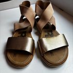 Sorel Ella II Bronze Gold Metallic Ash Slide Sandals Gladiator Size 7.5 Ankle Photo 7