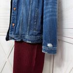 J Brand  Cyra Oversized Distressed Denim Jacket Kingsland Blue XS Photo 5