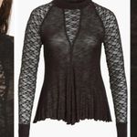 Free People Intimately  No Limits Lace Inset Layering Top Green L Photo 4