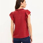 Loft Lacy Flutter Sleeve Top Photo 1