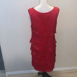 Connected Apparel  Red Sleeveless Shag Dress Photo 4