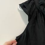 Sézane Sezane Black‎ Silk Castelle Ruffle Neck Button Front Blouse Size 36 Photo 3