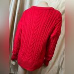 Philosophy Cable Knit Crew Neck Sweater in Red Apple, NWT Photo 10
