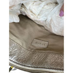 J.Crew metallic tote bag with zippered compartments leather gold shoulder purse Photo 5