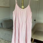 Salty Lemon Pink Cotton Gauze Mini Dress Size M Summer Beach Boho Cottagecore Photo 0