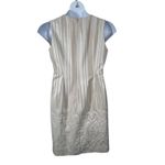 Calvin Klein  Sheath Midi Dress Size 10 – Beige White Ombre Elegance Photo 8