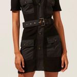 Solid & Striped Belted Semi-Sheer Black Mini Dress Coverup and Festival Wear XS Photo 0