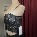 Blashe Los Angeles Womens Romper Jumpsuit Lace Top Womens Size medium‎ Nwt black Photo 5