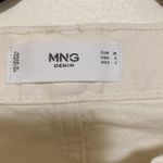 Mango  Havana high waist  jeans woman size 6 cream color 29” inseam button fly Photo 1